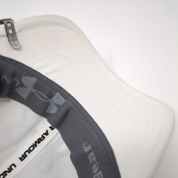 Under Armour Fitted Hat White M/L 6 Panel Banff Springs Golf Course - Picture 7 of 9